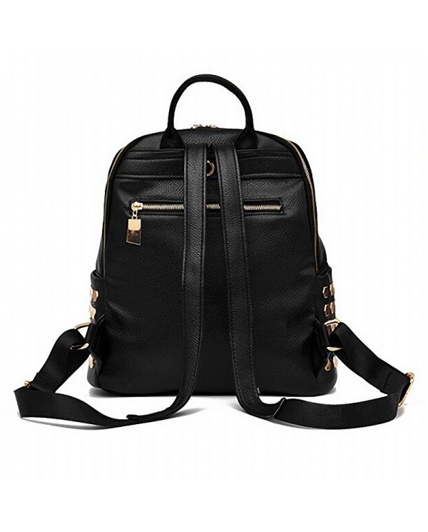 Women's Textured Backpack - Gold Metal Trim-Backpacks-nimoil.com Size ...