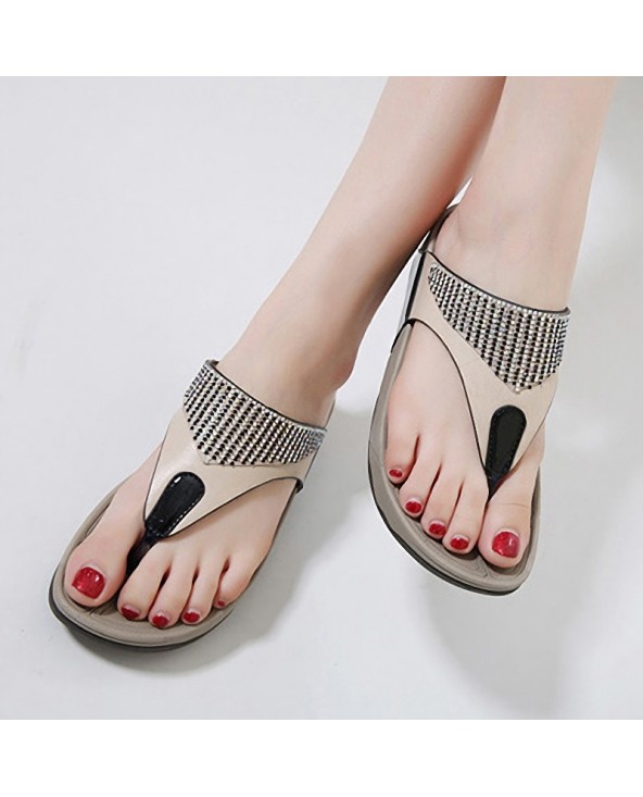 Women's Sandal - Thong Style Foam Cushioned Sole / Open Heel ...