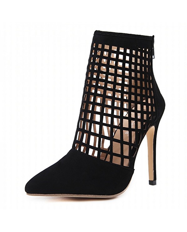 Women's Stiletto Boots-Boots-nimoil.com Size 4.5 - Color Black_5284