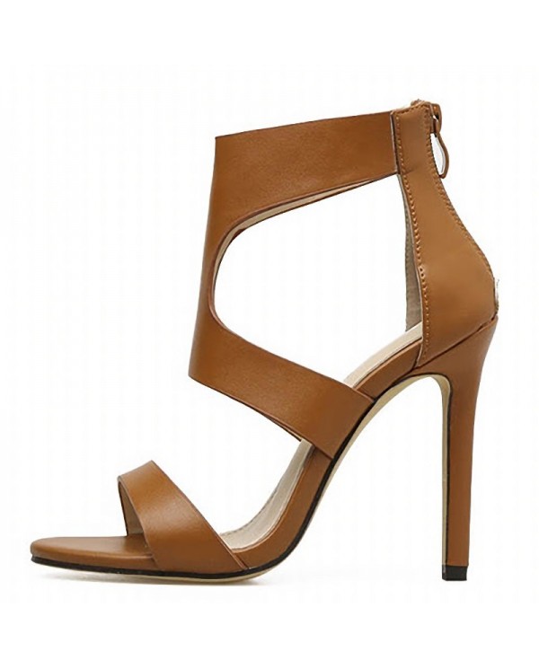 Women's Sandal High Heel Shoes C4I916351116 Size 4.5 Color Brown_8524